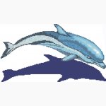 Дельфин 2 с тенью (20х20) Creativa Mosaic 